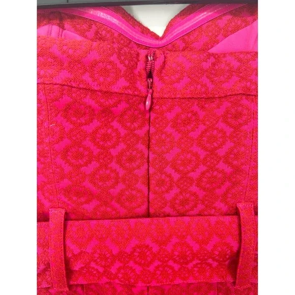 Anthropologie ETTITWA Pink Geometric Strapless Wide Leg Jumpsuit Size 10 - AC - Picture 9 of 11